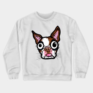 Brown Boston Terrier Crewneck Sweatshirt